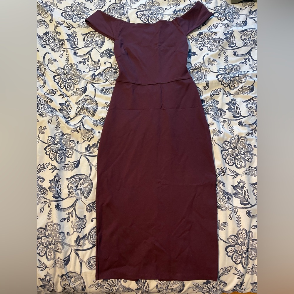 Talula Strapless Maroon Dress